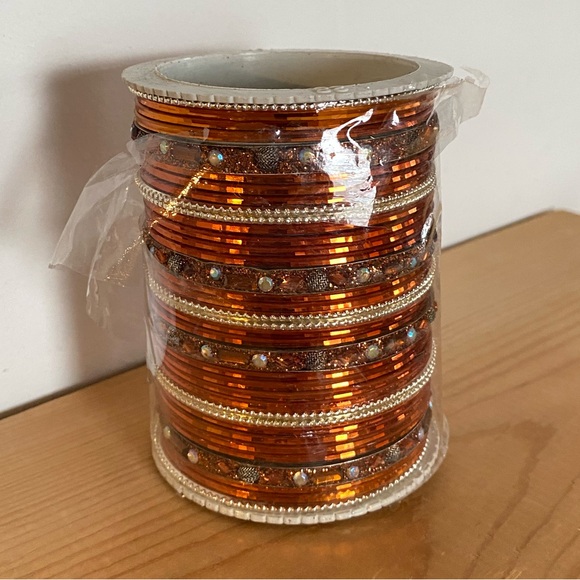 Desi Pakistani bangle bracelet set copper silver - Picture 5 of 7